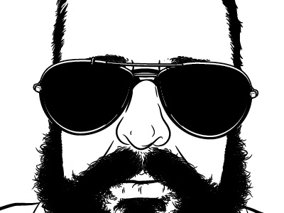 Watts - Updated beard design glasses graphic illustration portrait shirt vector