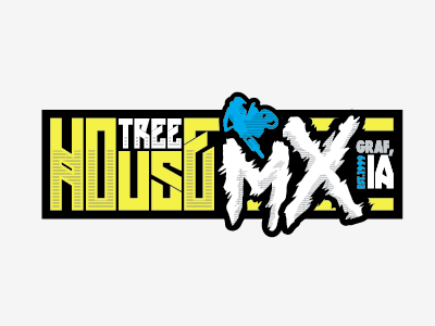 Tree House MX Logo concept design dirtbike illustration logo typography