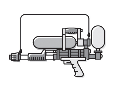 Super Soaker drawing graphic illustration illustrator outline squirt gun summer super soaker