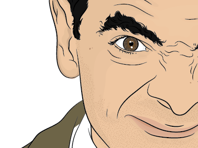 Mr.Bean face graphic illustration illustrator mr bean portrait