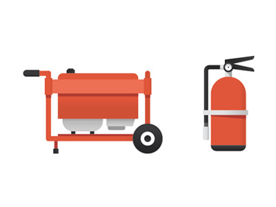 Fire Protection fire extinguisher generator illustration