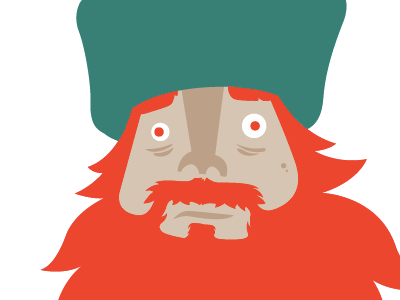 Red Beard beard doodle illustration