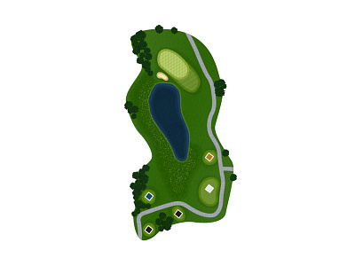 Hole 11 golf golf course hole illustration map overview