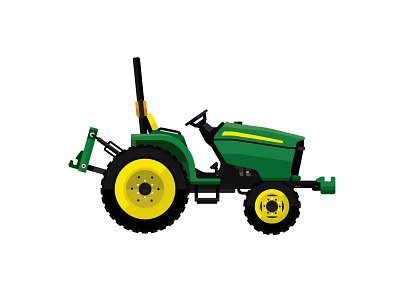 Sunday Practice (Updated) equipment farm illustration illustrator john deere machine mower tractor vector