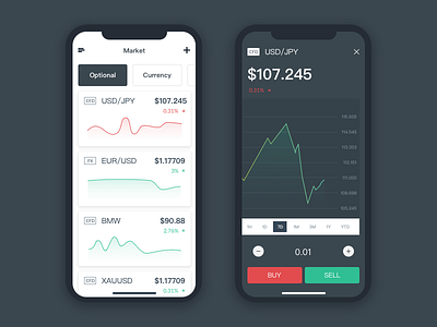 trade app blue deep design mobile token trade ui