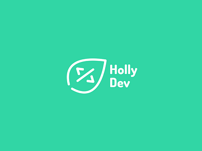 Hollydev developer flat logo soft