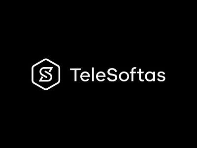 TeleSoftas logo agency black branding business development development agency grid hexagon it logo design logo grid logotype mark minimal rebranding software symbol technology telesoftas white