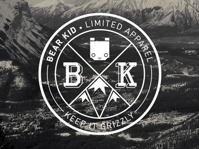 MTNS bearkid identity illustration logo mountains wallpaper