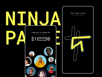 Ninja Payment. Graphical password after effects android animation app payment ui user interface ux