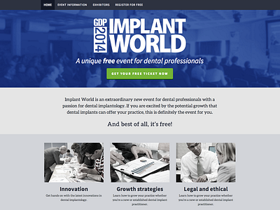 Implant World 2014 grid web design