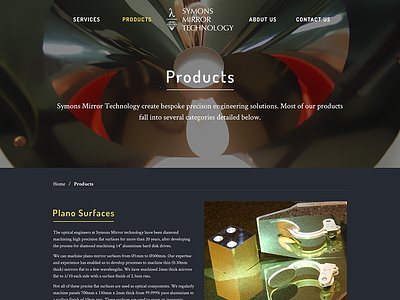 A ‘Products’ Page