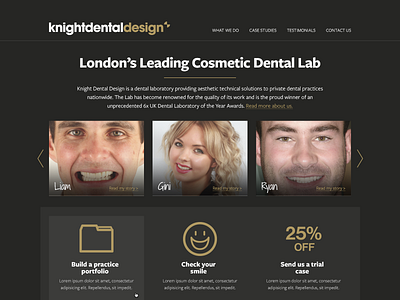 Dental Lab Home Page classy dark dental flat teeth