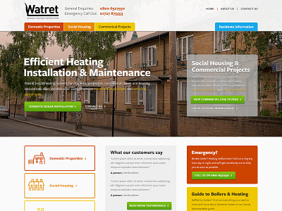 Heating company home page