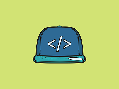 Developer Hat developer flat hat illustration vector