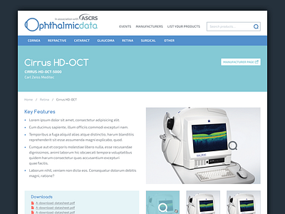 Product Web Page flat healthcare medical product web page website