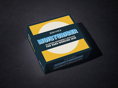 Armax Moisturiser packaging 50s branding men modernist moisturiser packaging