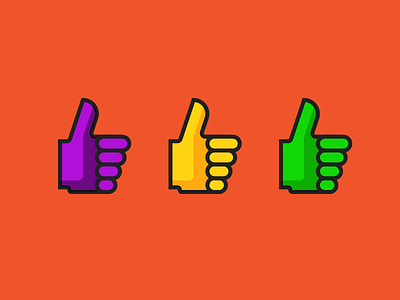 Thumbs emoji icon line thumb