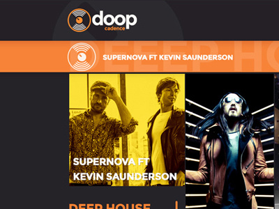 Music Doop color dance deep house music web yellow