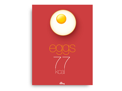 Eggs egg fit fitness kcal posters red sport yellow