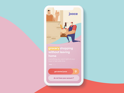 Jooce app branding color design illustration iphone logo page ui web