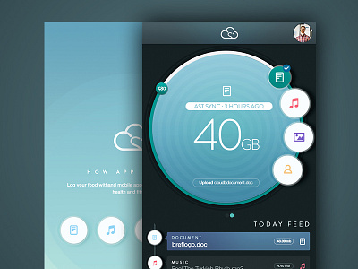 Cloud App app cloud color document feed iphone6 logo music photo time upload