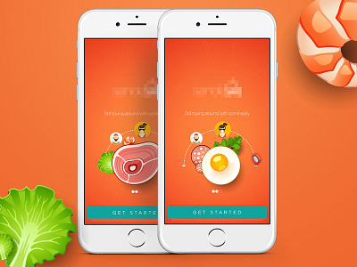 Food App app check color location logo nice time