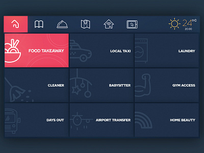 Dashboard Travel app color dashboard food home login logo taxi travel weather welcome