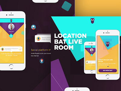 Landing Page chat color landing live location logo page room web