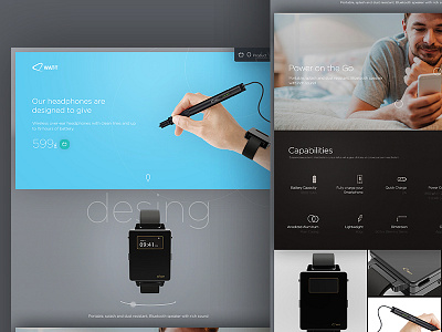 Landing Page clock color landing logo page responsive