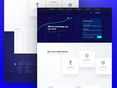 Landing Page Trade app bitcoin color iphone landing logo page responsive trade