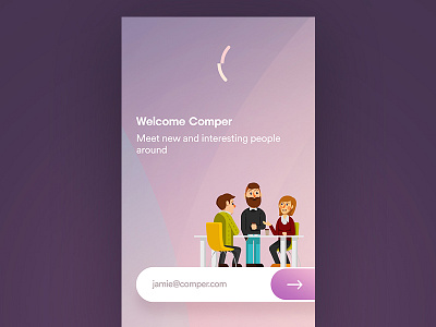 Comper App app color friend in iphone log logo meet page splash time
