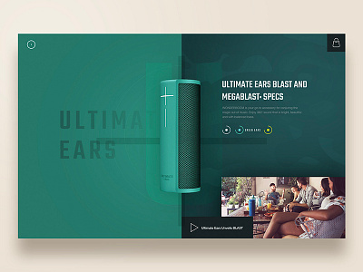 Sound Blast color e commerce green logo play responsive sound ui ux