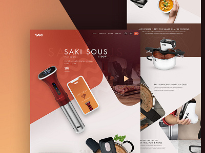 Saki Kitchen branding color design responsive typography ui vector web