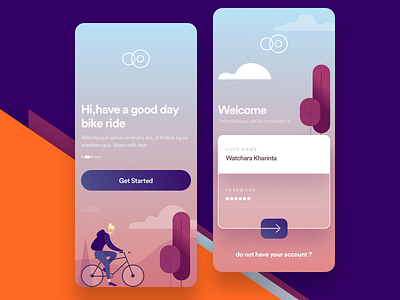 Bike App app color dashboard e commerce icon iphone landing page responsive social time ui web