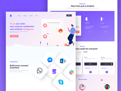 Landing Page color dashboard icon iphone landing logo page responsive ui web