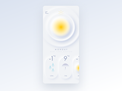 Weather Soft UI app branding color design illustration iphone landing logo page responsive web
