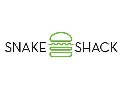 Snake Shack Logo Spoof altered green logo spoof snake type