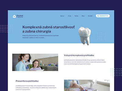 Dental institute landing page