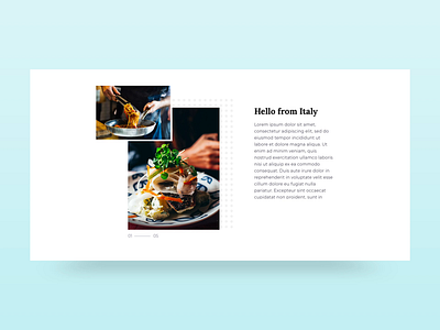 Minmalistic Restaurant Carousel ◀▶ app bistro carousel clean code design food images interaction pictures restaurant slider slides slideshow typography user experience user interface ux uxui website