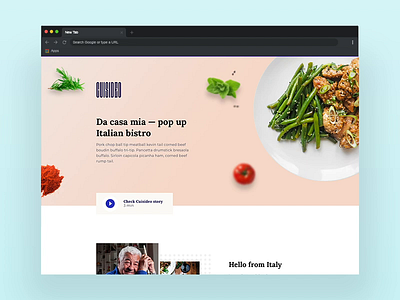 Minmalistic restaurant web 🥘 bistro clean colors design food food and drink fresh interaction italy restaurant typography ui ux web web design webdesign website