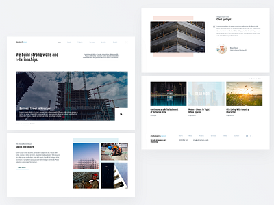 Construction Company Website 🏗 builder clean clean design clean ui cms colors construction landing landing page landingpage marketing minimal minimalistic typography website website design white whitespace