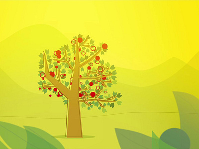 coffee tree animation beans coffee highlands leaves motion design motion graphics mountain tree