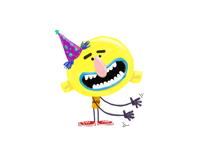 Party fun illustration monster party yellow
