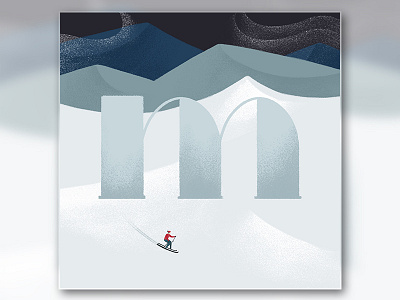 m like mountains! 36daysoftype letter lettering mountain skiing sky type