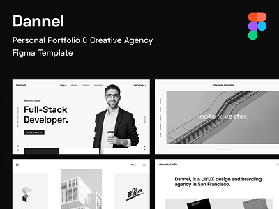 Dannel - Personal Portfolio Figma Template design digital agency figma personal portfolio template ui ux website