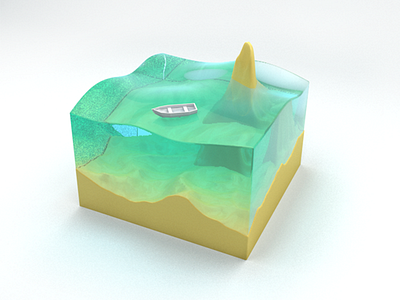 Small Scene Simulated Waves c4d scene small