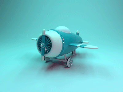 Airplane airplane c4d color gif