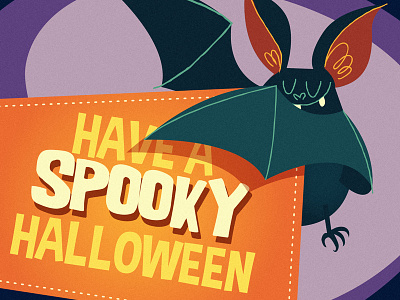Spooky Halloween bat cartoon halloween illustration spooky vector