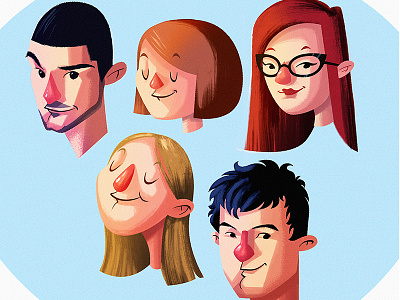 Characters for DOR characters illustration portraits texture