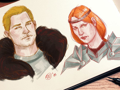 Late Night Digital Sketches characters digital doodles dragon age portrait portraits sketches